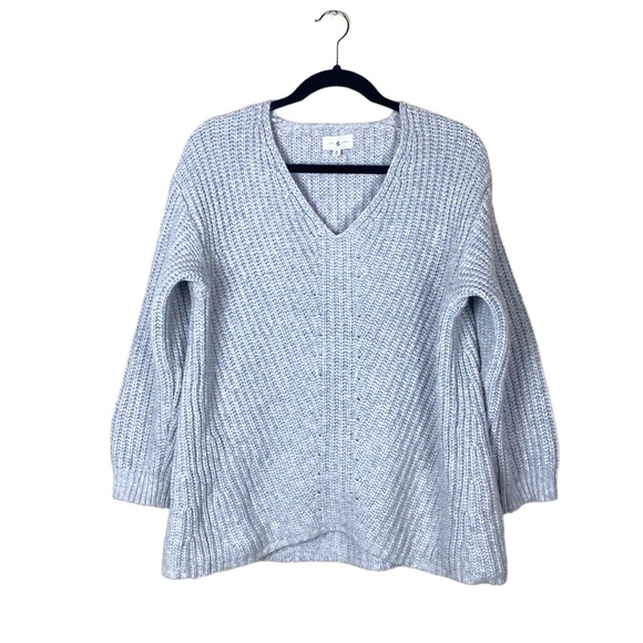 Lou & Grey Sweaters - Lou & Grey Loft Alpaca Wool Blend Oversized Chunky Knit Gray Sweater S